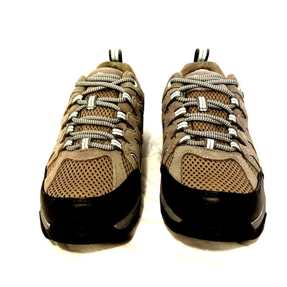Ozark Trail Women's Taupe Black Suede Mesh Lace Up Hiker Sneakers Shoes 6.5 NEW - Picture 3 of 9